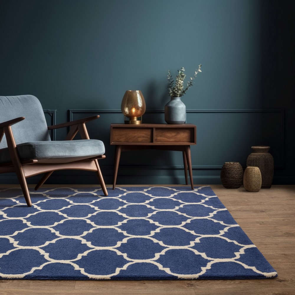 Albany Ogee Rugs in Blue